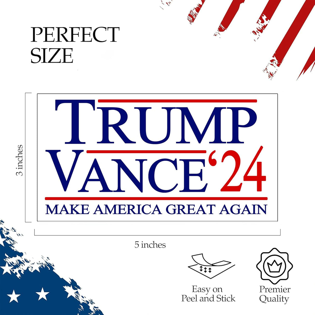 Rogue River Tactical Trump Vance 2024 Presidential Election Bumper Sticker Car Decal Conservative Republican USA Election Political Sticker