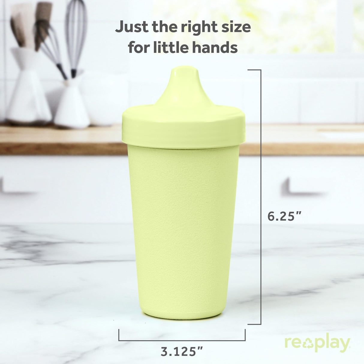 Re-Play Made in USA 10 Oz. Sippy Cups for Toddlers, Pack of 4 - Reusable Spill Proof Cups for Kids, Dishwasher/Microwave Safe - Hard Spout Sippy Cups for Toddlers 3.13" x 6.25", Desert Roses