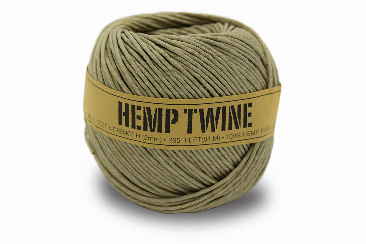 Bean Products Hemp Twine - High Tensile Strength and Durable - Made with 100% Hemp - Perfect for Jewelry, Arts & Crafts, Decoration, Cooking - 0.5MM, 50G/328 Ft. - 8 lb. Test Strength - Natural