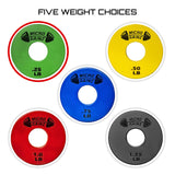 Micro Gainz Standard 1-Inch Center Hole Fractional 2 Pcs Color Weight Plates, Choose (.25LB-1LB) Designed for Standard 1-Inch Dumbbell & Barbell for Strength Training, Made in USA