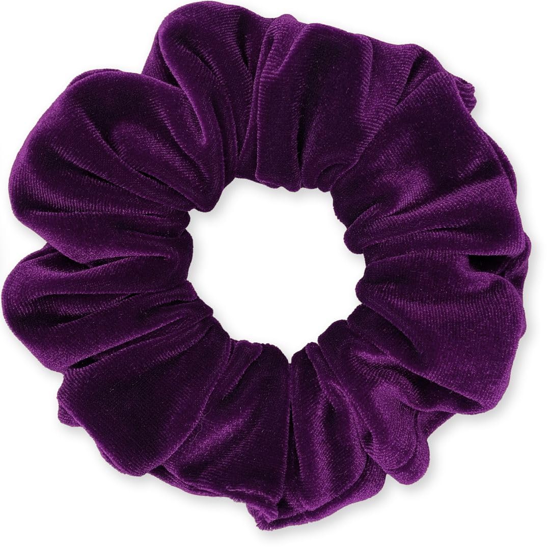 Velvet Scrunchies Premium Plush Soft Ponytail Holder Made in the USA Black