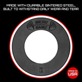 Micro Gainz Olympic Fractional Weight Plates Set, 8 Piece .50LB Olympic Weight Plates Set with Bag, Designed for Olympic Barbells for Strength Training and Micro Loading, Made in USA