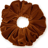 Velvet Scrunchies King Size Leopard XXL Plush Ponytail Holders Oversized Big Made in the USA