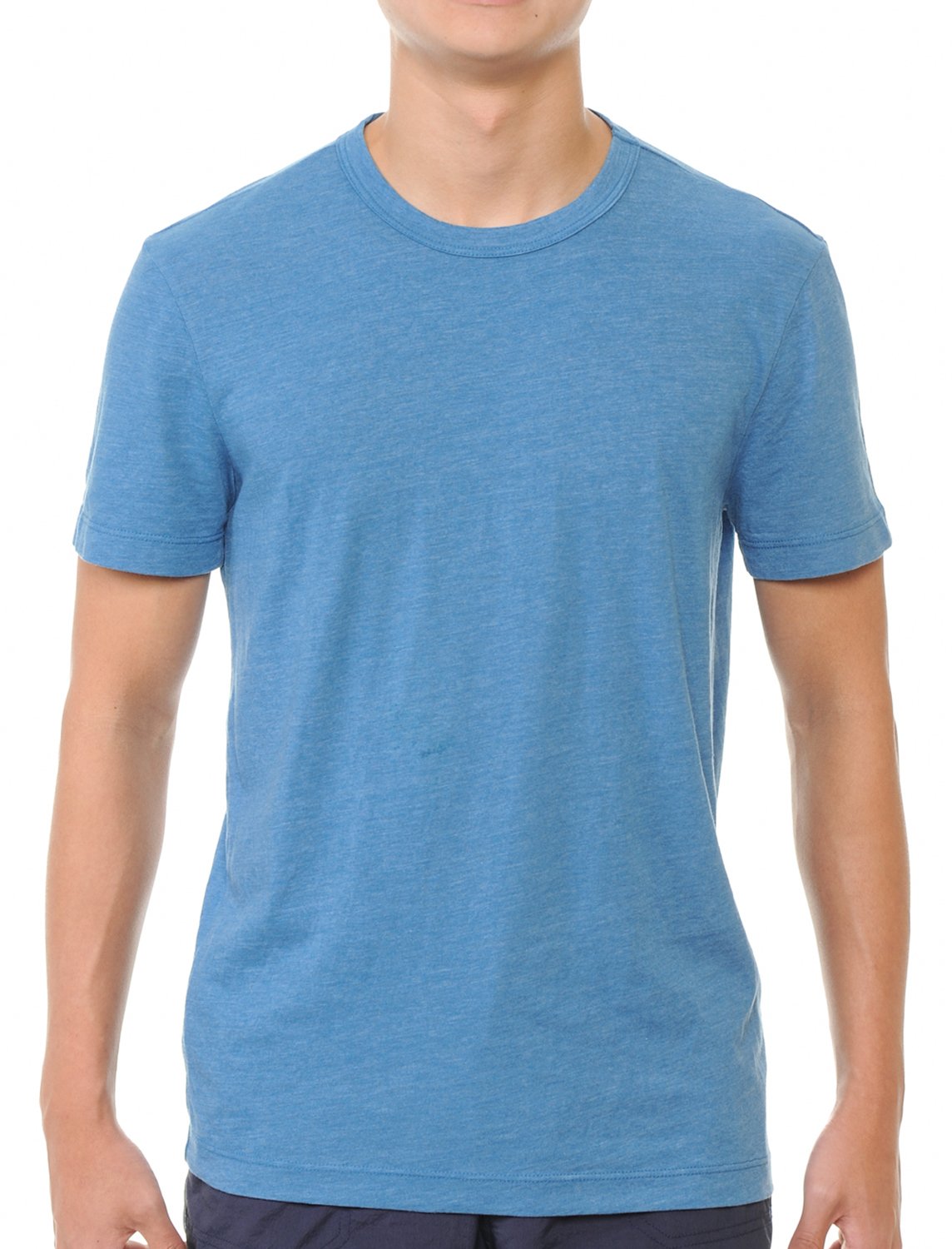 YURO-K Men's Premium Binded Neck Cotton Classic Short Sleeve Crew T-Shirt