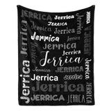 Custom Blanket with Name, Soft Cozy Personalized Name Blankets for Kids, Girls, Boys, Adults, Customized Christmas Blanket for Women, Men, Newborn, New Mom, Red Colors, Made in USA