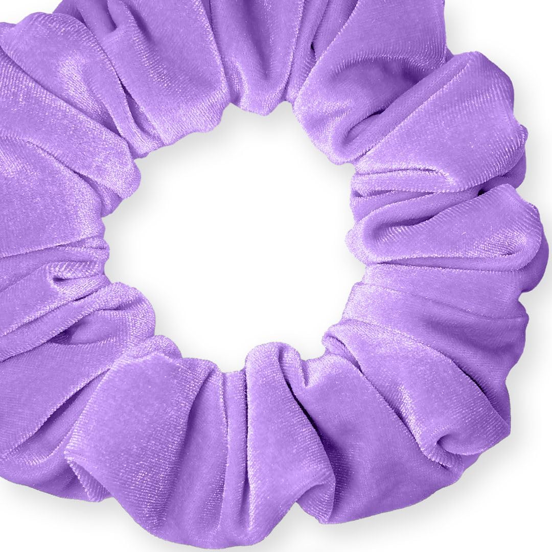 Velvet Scrunchies Jumbo Size Plush Big Ponytail Holders Thick Braided Locked Hair Big Made in the USA Green Pine