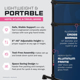VITA Barre Portable Freestanding Double Ballet Barre, Prodigy, Aluminum | Adjustable Height, USA Made, Home or Gym Exercise Equipment for Kids & Adults | Dance, Fitness, Pilates