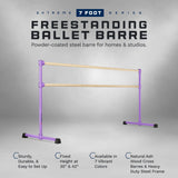 VITA Barre Portable Freestanding Double Ballet Barre, Extreme, Wood | Fixed Height, Made in USA, Home or Gym Exercise Equipment for Kids & Adults | Dance, Fitness, Pilates
