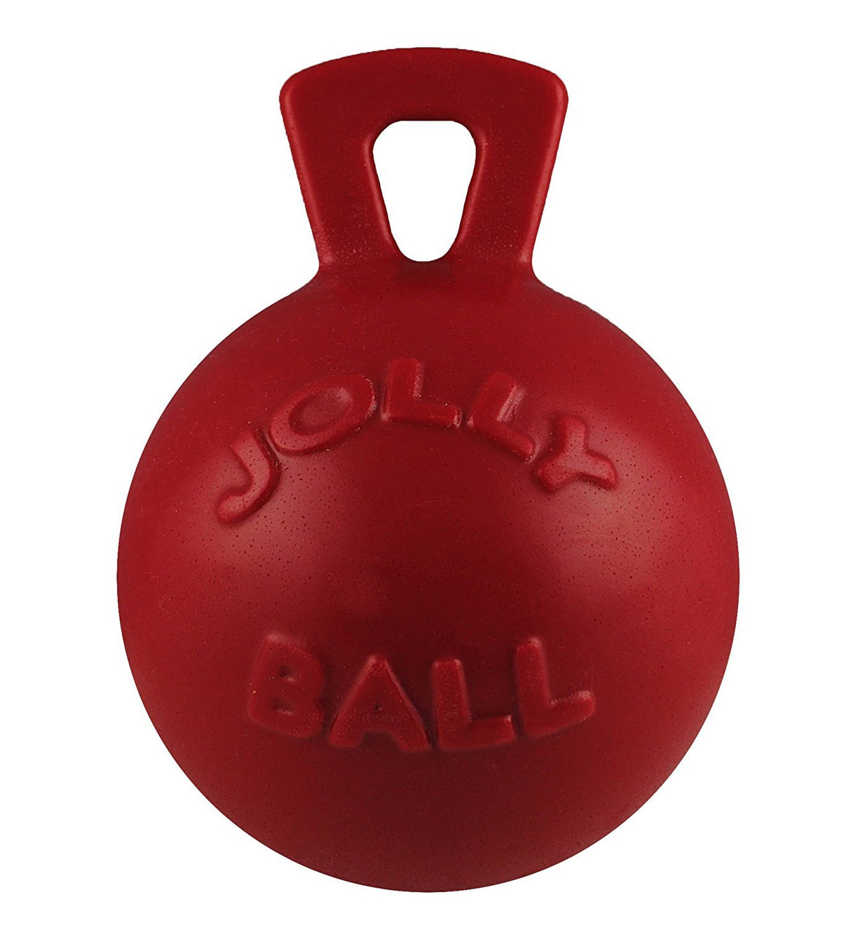 Jolly Pets Tug-n-Toss Heavy Duty Dog Toy Ball with Handle, 8 Inches/Large, Blueberry