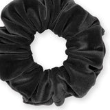 Velvet Scrunchies Premium Plush Soft Ponytail Holder Made in the USA Black