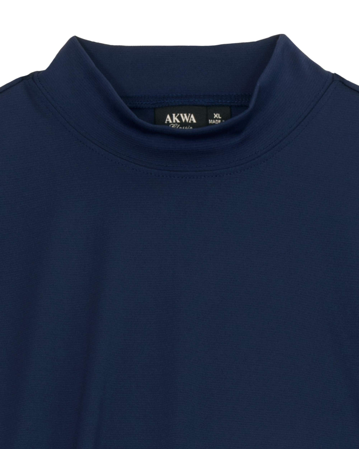 Akwa Men's Moisture Wicking Mock Turtle Tee Made in USA Lightweight Soft T-Shirt Made in USA