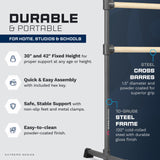 VITA Barre Portable Freestanding Double Ballet Barre, Extreme, Wood | Fixed Height, Made in USA, Home or Gym Exercise Equipment for Kids & Adults | Dance, Fitness, Pilates