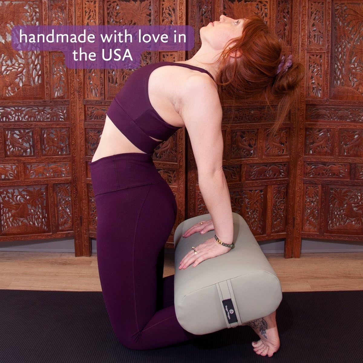 Hugger Mugger Standard Yoga Bolster - Firm, Supportive, Handmade, Durable