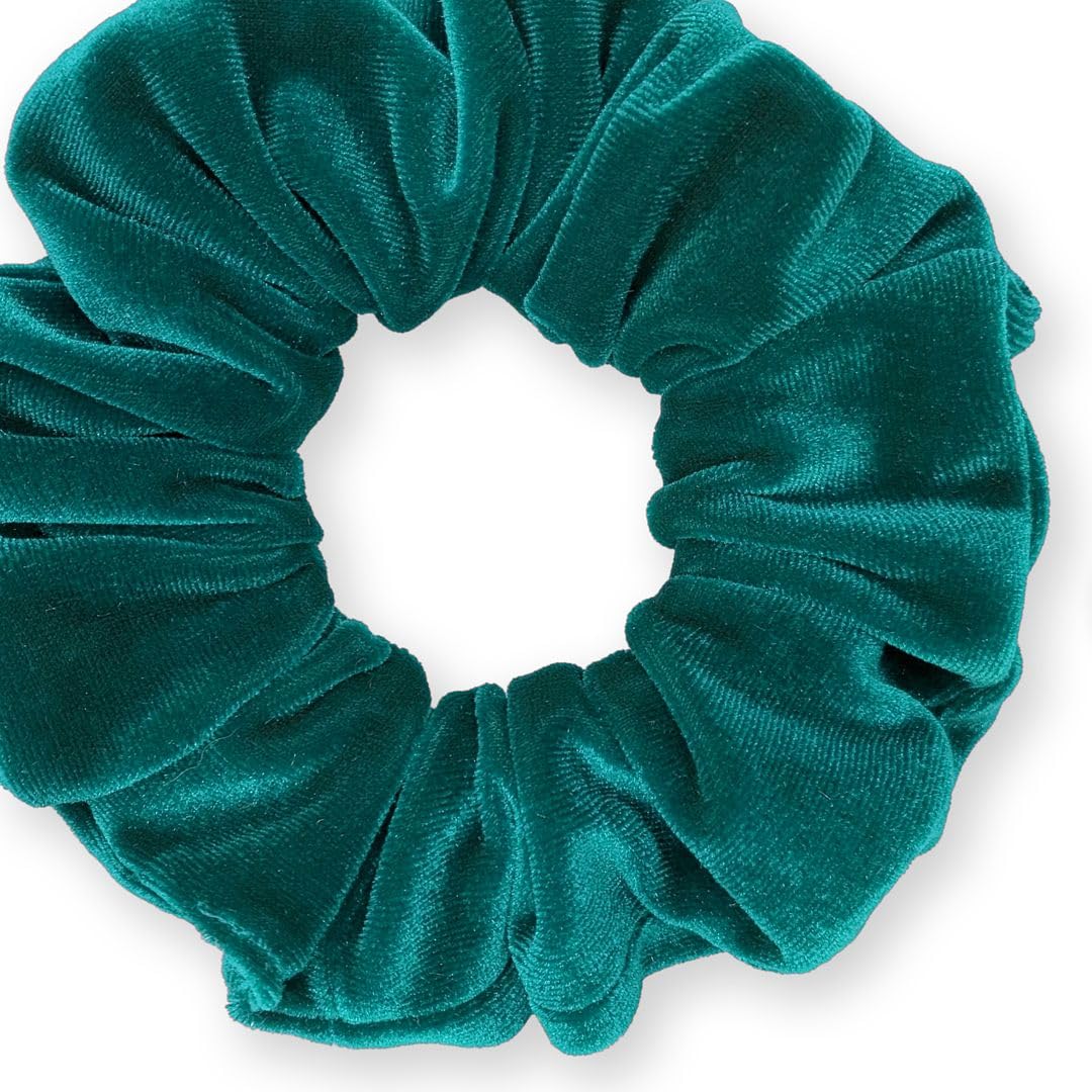 Velvet Scrunchies Premium Plush Soft Ponytail Holder Made in the USA Black