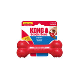 KONG Goodie Bone - Classic Durable Natural Rubber Dog Bone, Supports Mental Engagement - Treat Dispensing - Red - for Medium Dogs