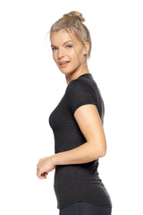 Expert Brand USA-Made Women's TriTec Performance Activewear Deep V-Neck T-Shirt