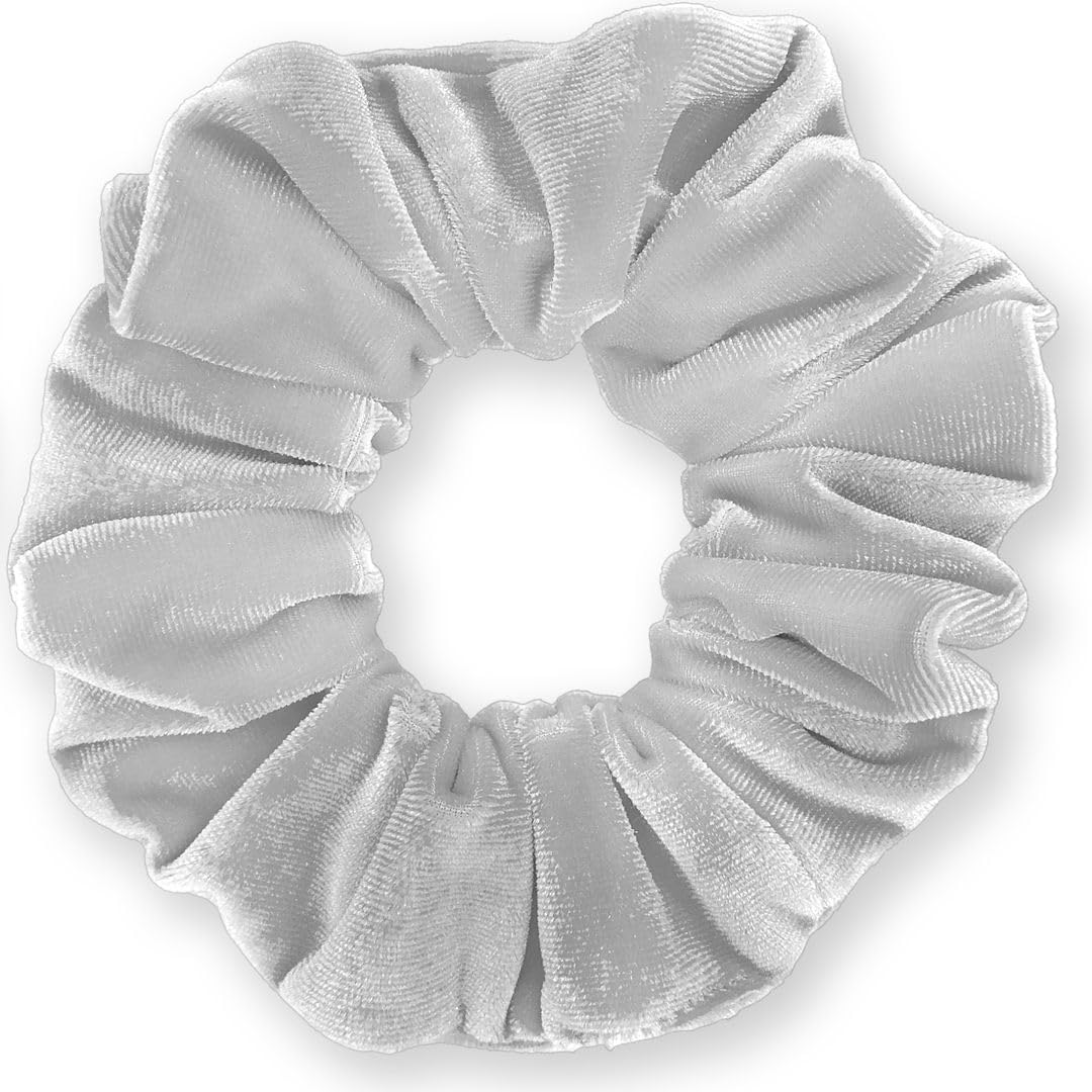 Velvet Scrunchies Premium Plush Soft Ponytail Holder Made in the USA Black