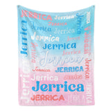Custom Blanket with Name, Soft Cozy Personalized Name Blankets for Kids, Girls, Boys, Adults, Customized Christmas Blanket for Women, Men, Newborn, New Mom, Red Colors, Made in USA