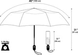 Springbok Compact Travel Size Full Size Canopy Umbrella with Auto Open/Close Button