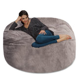 Chill Sack Bean Bag Chair: Giant 5' Memory Foam Furniture Bean Bag - Big Sofa with Soft Micro Fiber Cover - Black