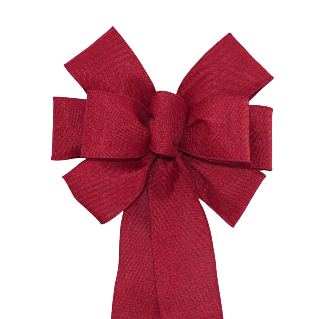 Red Rustic Wreath Bow - Red Christmas Bow by Package Perfect Bows – Made in USA (8 inch bow)