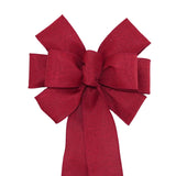 Red Rustic Wreath Bow - Red Christmas Bow by Package Perfect Bows – Made in USA (8 inch bow)