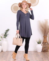 Popana Womens Long Sleeve Tunic Tops to Wear with Leggings - Long Tunic Shirts for Women Loose Fit Dressy Plus Size Casual