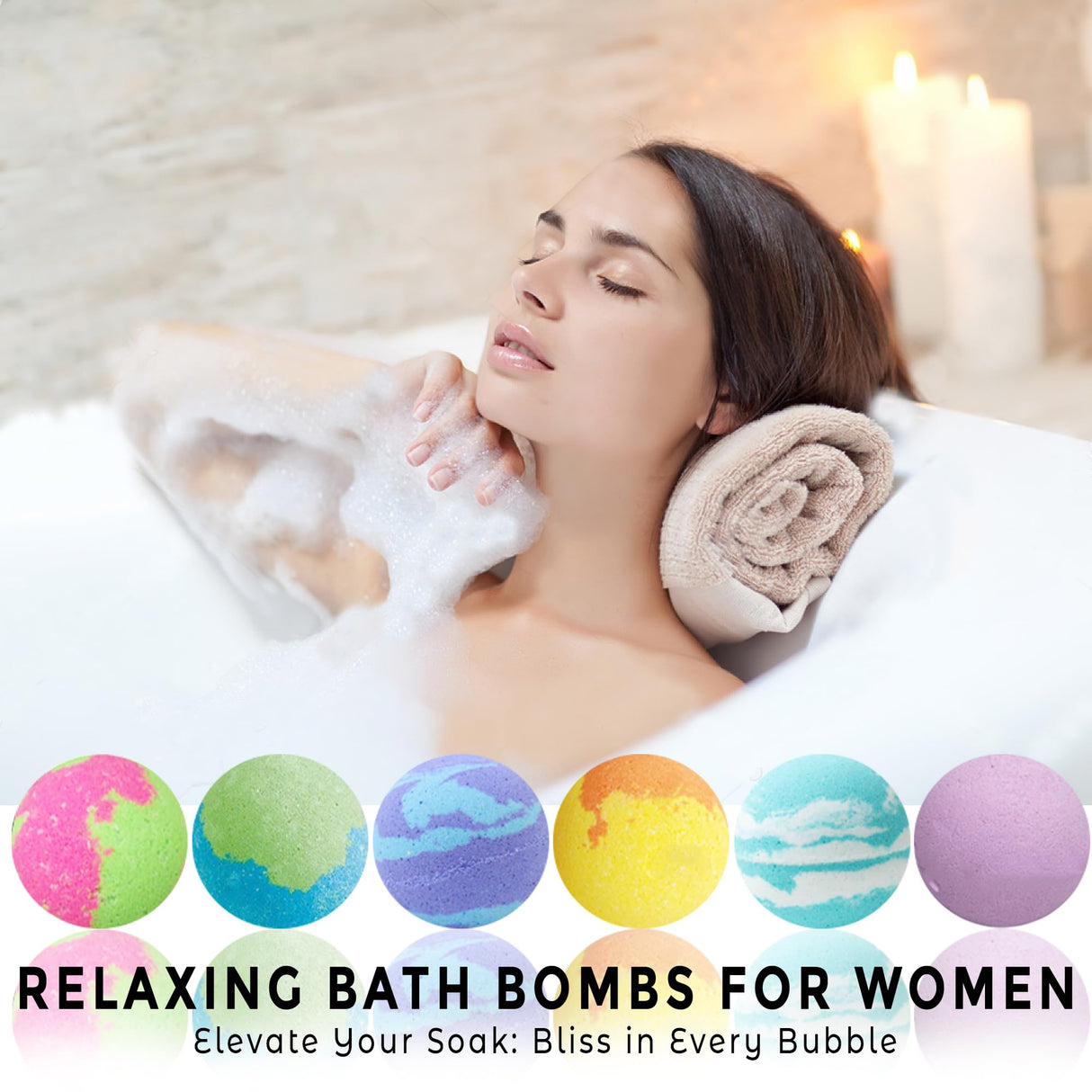 Bath Bombs for Women Relaxing Gift Set - 24 Natural and Organic Bath Bombs with Essential Oils & Moisturizing Shea Butter, Self Care Christmas Gift for Women, Wife, Sister, Her, Kids, Stocking Stuffer