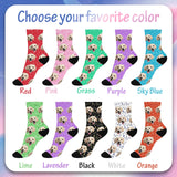 Custom Face Socks with Photo Novelty Crew Socks, Personalized Red Hearts Unisex Crew Sock Gifts for Men Women Made in USA