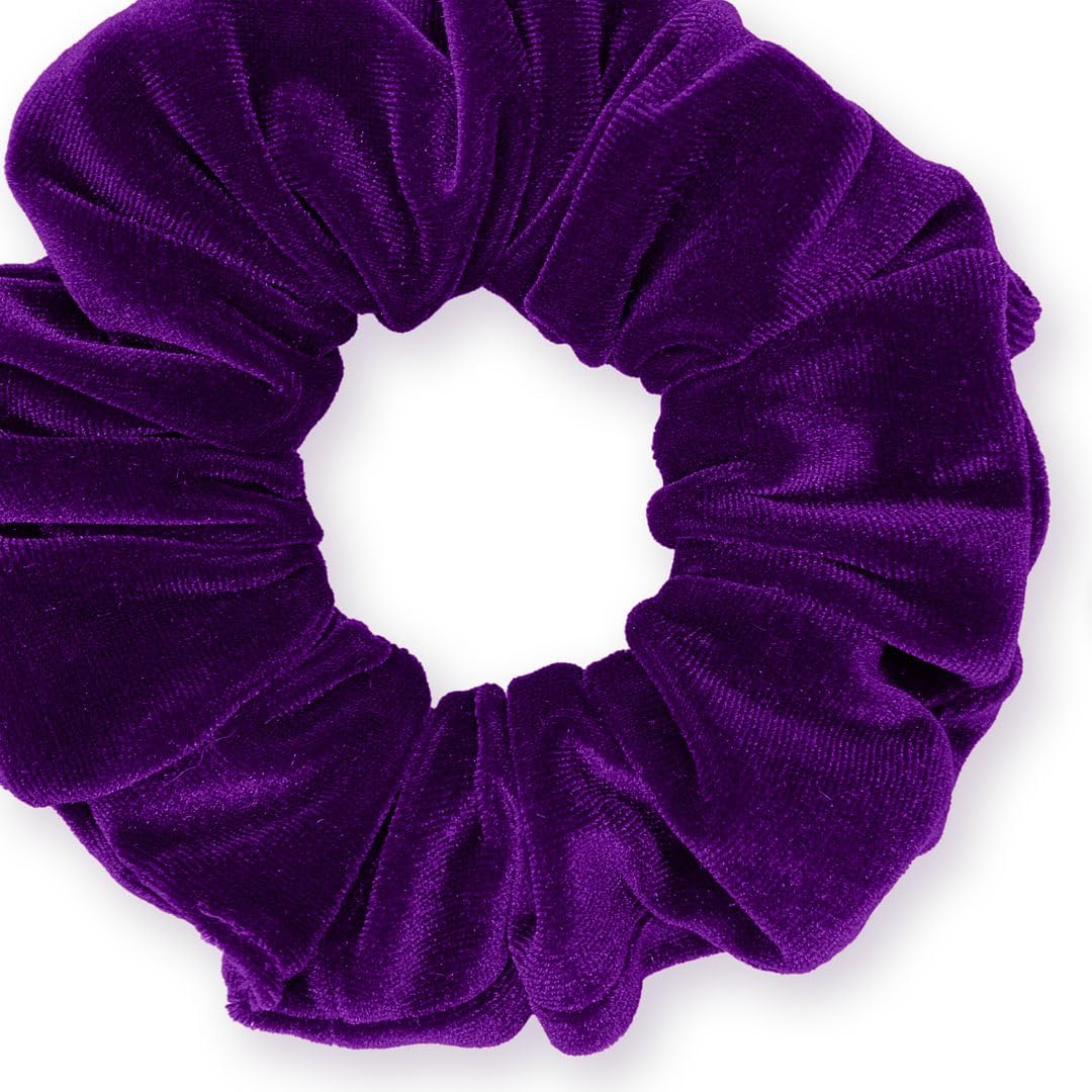 Velvet Scrunchies Premium Plush Soft Ponytail Holder Made in the USA Black