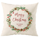 Fabric Textile Products Custom Pillow - USA Made - Christmas Throw Pillows - Personalized Pillows - Christmas Pillow - Personalized Gift - Grandparent & Couples Gifts - Holiday Decor (16"x16")