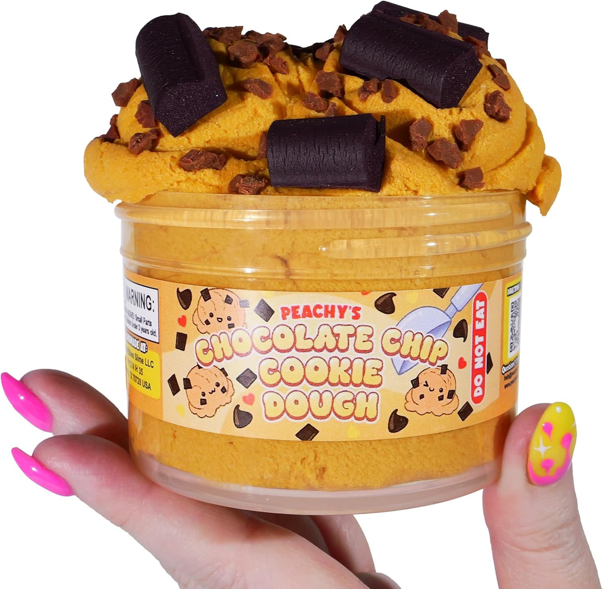 Slime Chocolate Chip Cookie Dough Cloud Slime, Made in USA Premium Slime, 100% Authentic Peachybbies, 7 oz., Scented Slime for Kids from Peachybbies Slime Shop, ASMR, Limited Edition