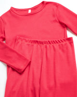 Sweet Hearts Girls' Thermal Underwear Set - 6 Piece Waffle Knit Top and Long Johns Base Layer Set: Made in USA (2T-16)