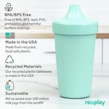Re-Play Made in USA 10 Oz. Sippy Cups for Toddlers, Pack of 4 - Reusable Spill Proof Cups for Kids, Dishwasher/Microwave Safe - Hard Spout Sippy Cups for Toddlers 3.13" x 6.25", Desert Roses
