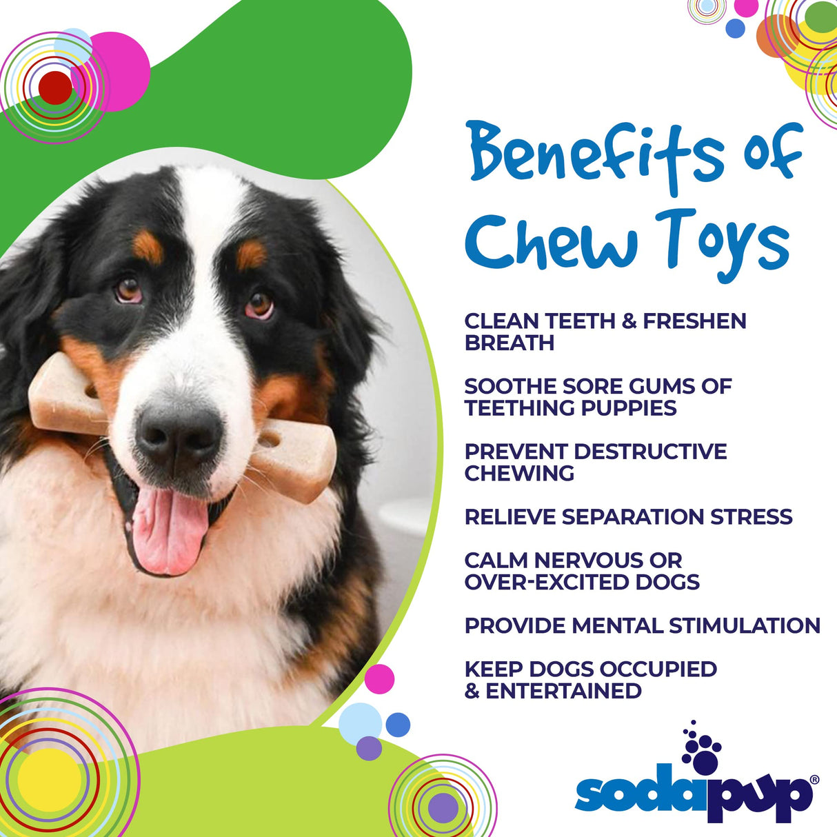 SodaPup Hot Dog – Durable Dog Chew Toy Made in USA from Non-Toxic, Pet Safe, Food Safe Nylon Material for Mental Stimulation, Clean Teeth, Fresh Breath, Problem Chewing, Calming Nerves, & More