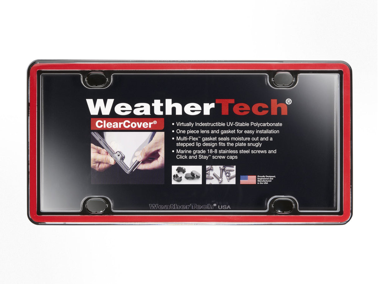 WeatherTech ClearCover License Plate Cover and Frame, Baby Blue