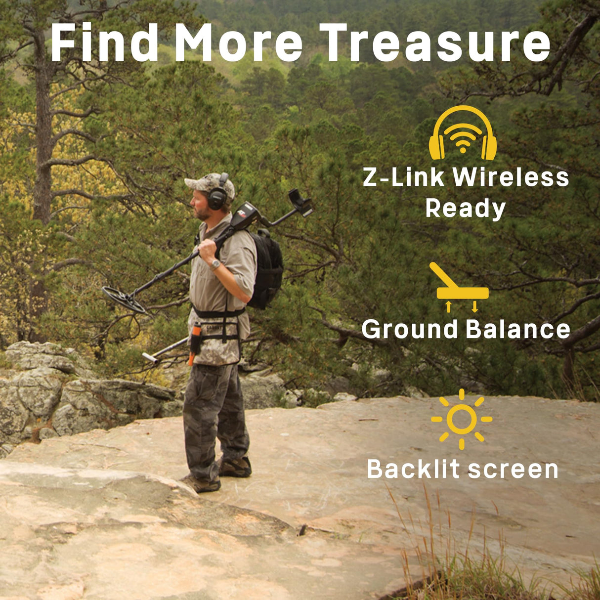 Garrett at Max Metal Detector with Z-Lynk Wireless Headphone Plus Accessories