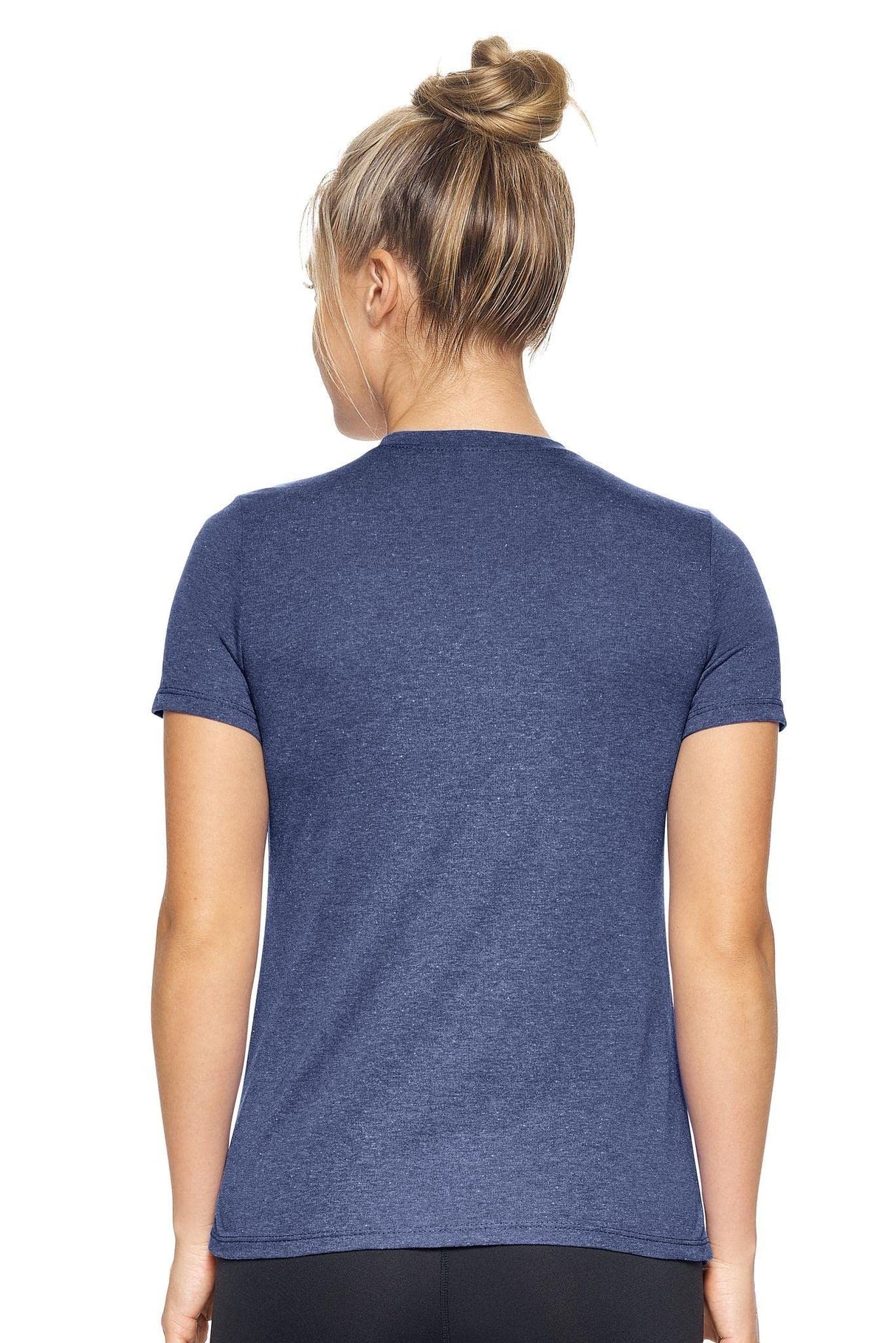 Expert Brand USA-Made Women's Activewear Performance Heather V-Neck T-Shirt