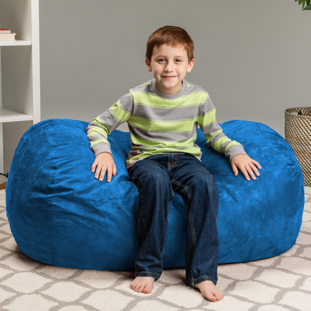 Chill Sack Kid's Memory Foam Bean Bag Lounger, Lime
