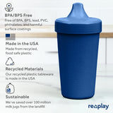 Re-Play Made in USA 10 Oz. Sippy Cups for Toddlers, Pack of 4 - Reusable Spill Proof Cups for Kids, Dishwasher/Microwave Safe - Hard Spout Sippy Cups for Toddlers 3.13" x 6.25", Desert Roses