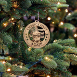 2024 Donald Trump Ornaments - I'll Be Back Wooden Decor - USA Made Christmas Ornament - Patriotic Decorations for American Constitutional Patriots - Wood Gift for Home, Office, Car