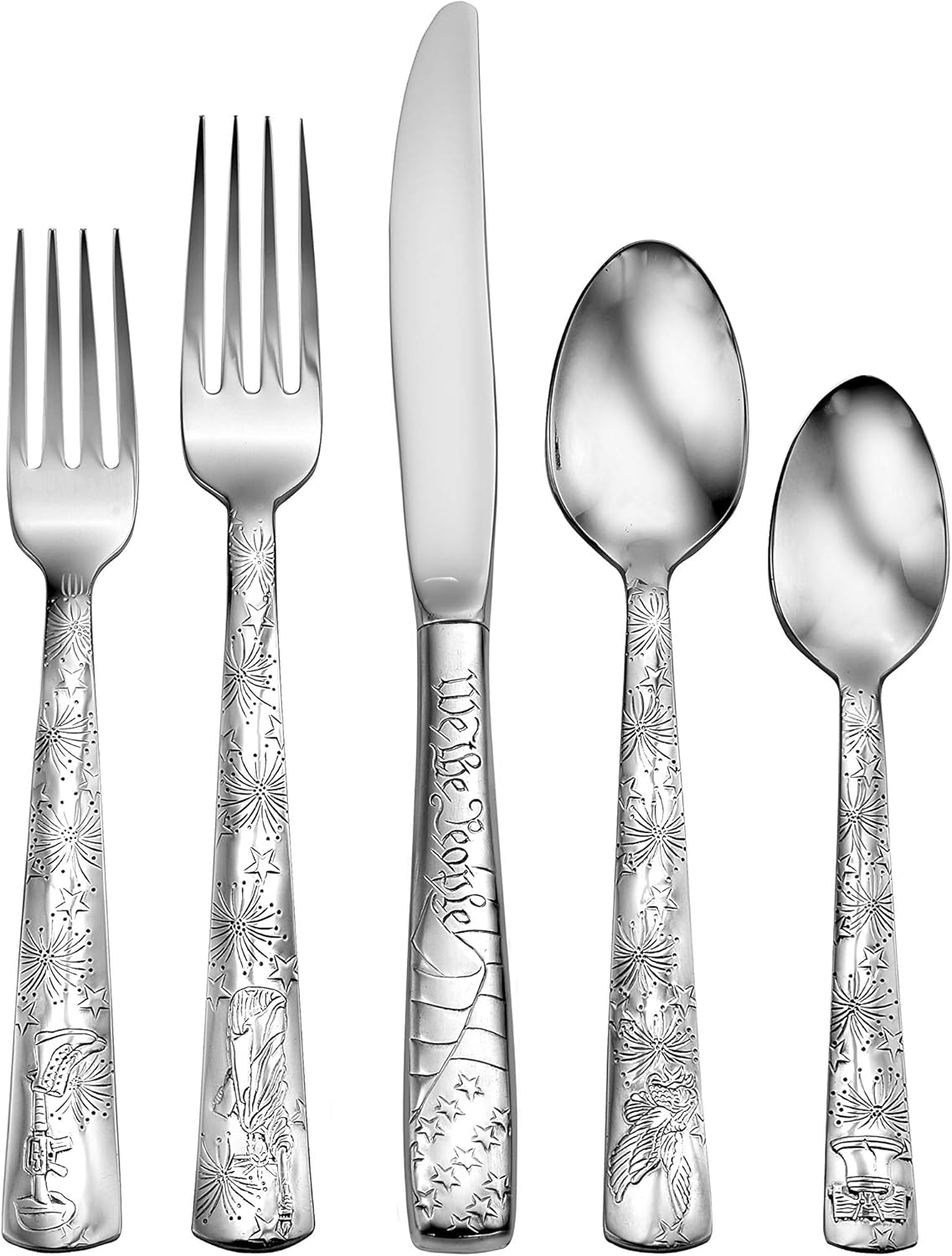 Liberty Tabletop Liberty 45pc Flatware Set Service For 8 Serving Set Included MADE IN USA
