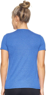 Expert Brand USA-Made Women's Activewear Performance Heather V-Neck T-Shirt
