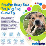 SodaPup Hot Dog – Durable Dog Chew Toy Made in USA from Non-Toxic, Pet Safe, Food Safe Nylon Material for Mental Stimulation, Clean Teeth, Fresh Breath, Problem Chewing, Calming Nerves, & More