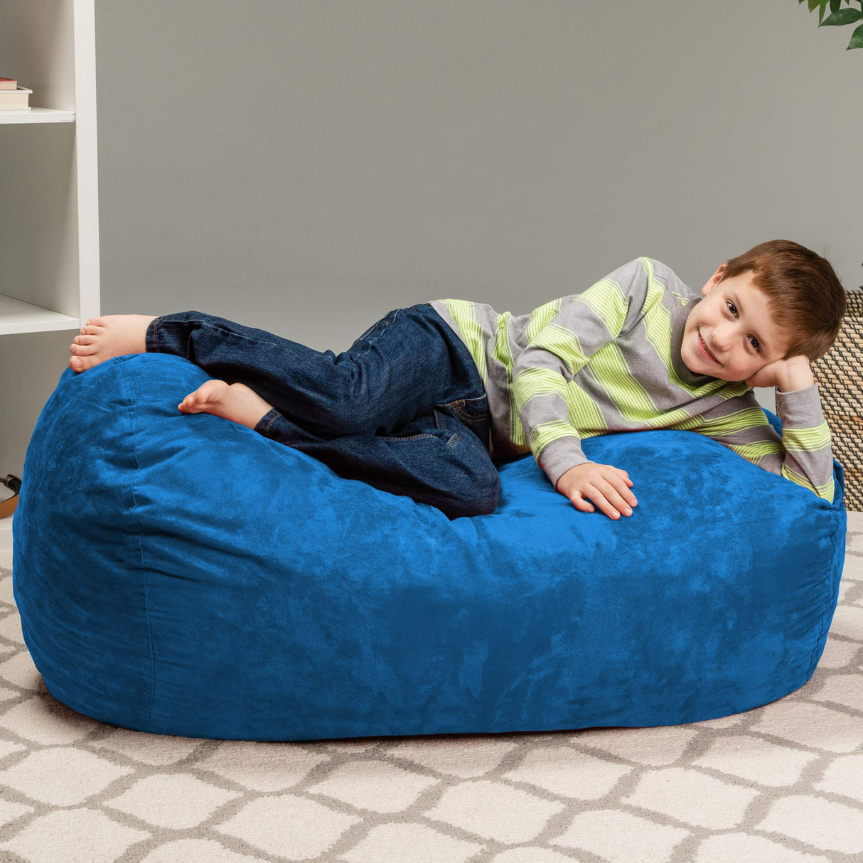 Chill Sack Kid's Memory Foam Bean Bag Lounger, Lime