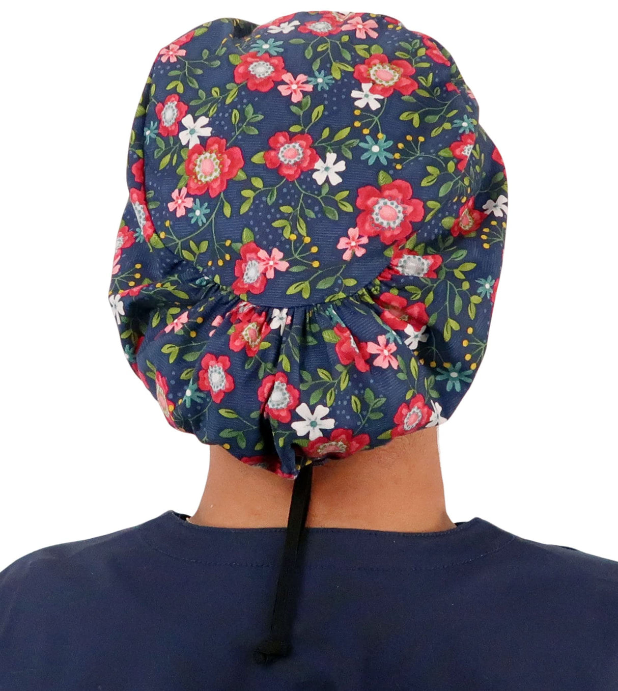 Sparkling EARTH Riley Medical Scrub Caps with Flat Front and Roomy Back - Adjustable Cord Lock Closure - Made in The USA!