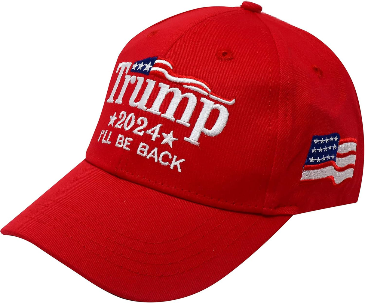 Made in USA Donald Trump Hat 2024 MAGA Keep America Great Camo Hat Adjustable Baseball Cap Hat (I LL BE Back)