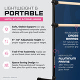 VITA Barre Portable Freestanding Double Ballet Barre, Prodigy, with Carry Bag | Adjustable Height, USA Made, Home or Gym Exercise Equipment for Kids & Adults | Dance, Fitness, Pilates