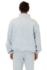 Los Angeles Apparel Heavy Fleece X Pocketed Half Zip Sweater (Piece Dye)