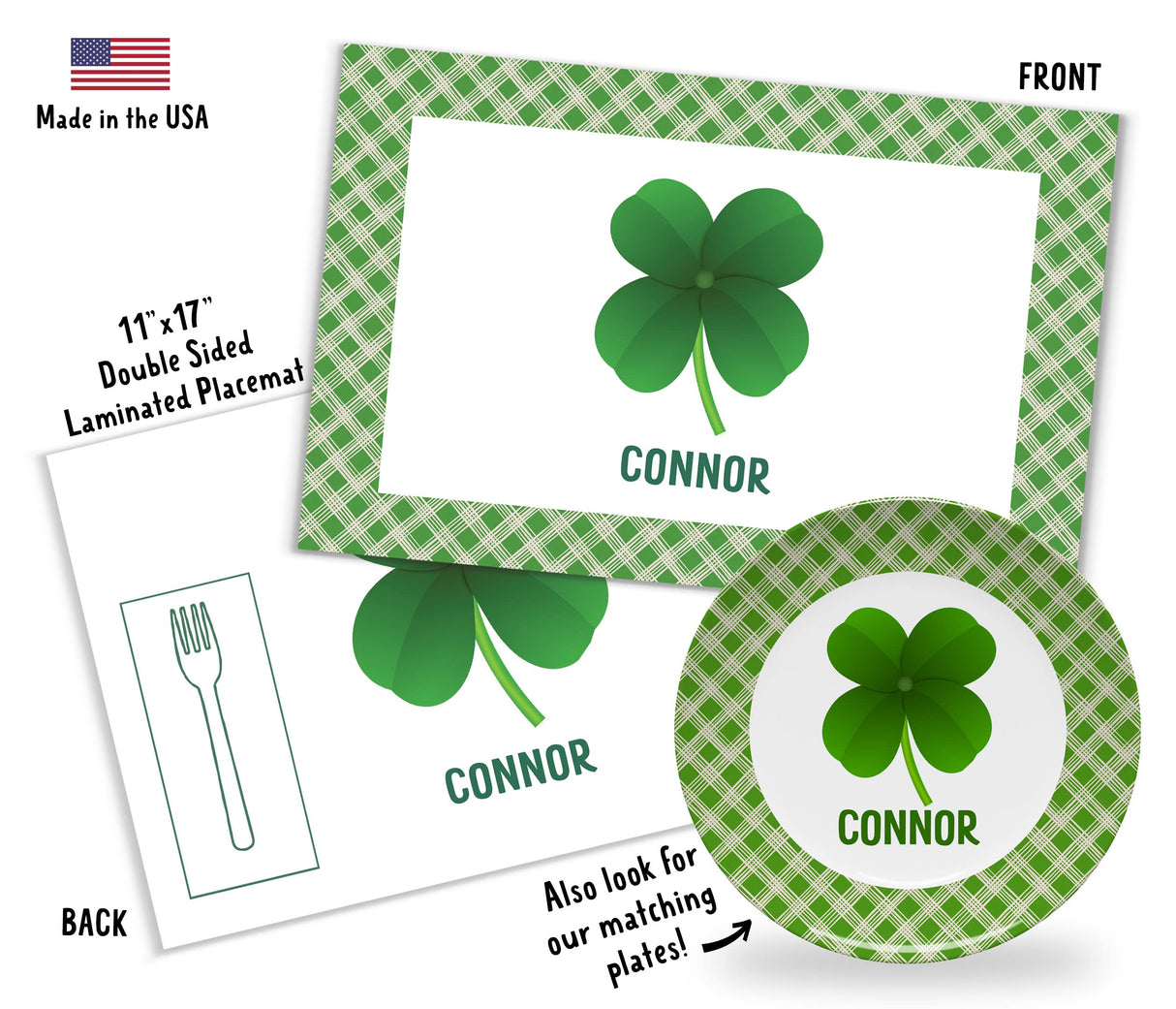 Tiny Expressions - Personalized Holiday Plates for Kids with Customized Name | BPA Free | Dishwasher Safe | Made in the USA (Christmas Plate)